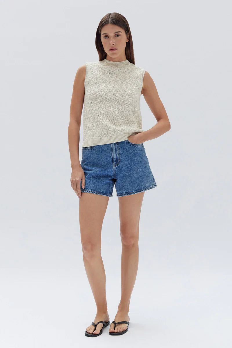 Veda Knit Top - Stone
