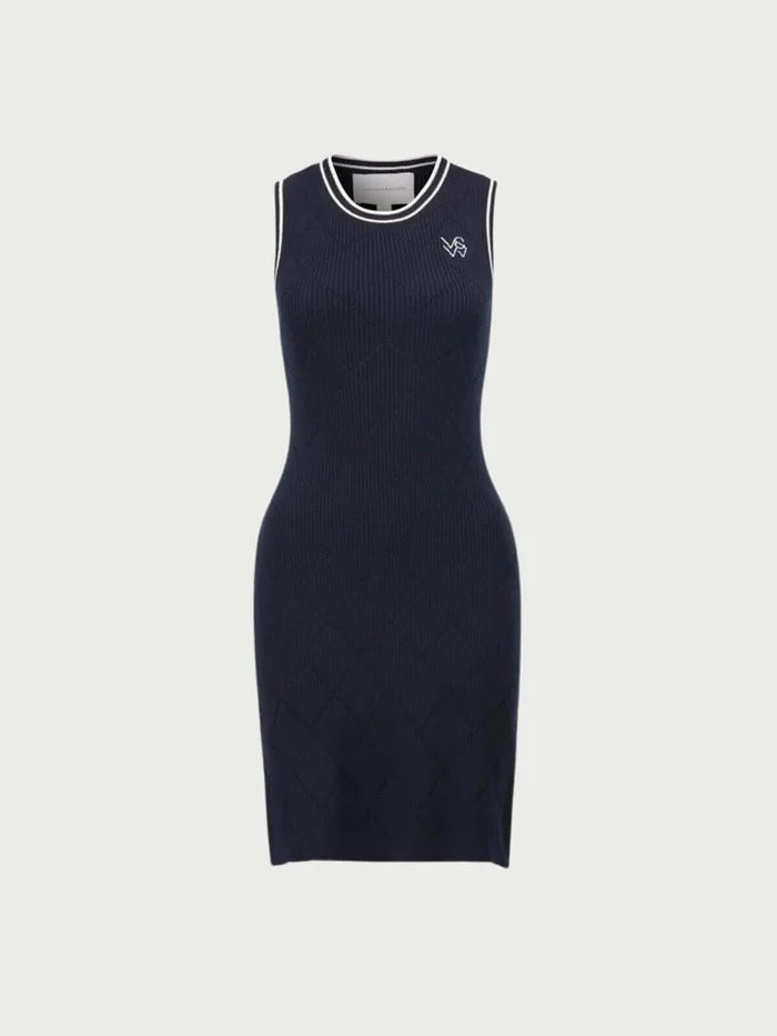 Agassi Mini Dress - Navy/Ivory