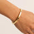 Live In Love Hinged Bracelet - Gold