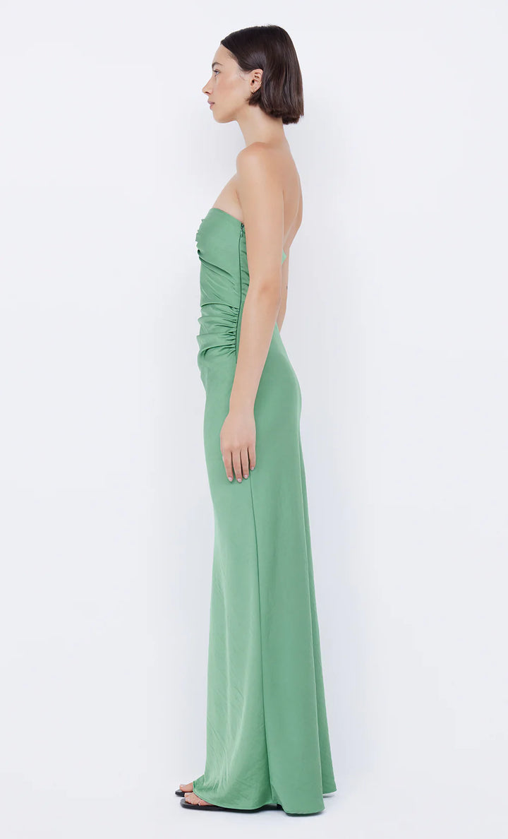 Emilia Strapless Dress - Green Apple