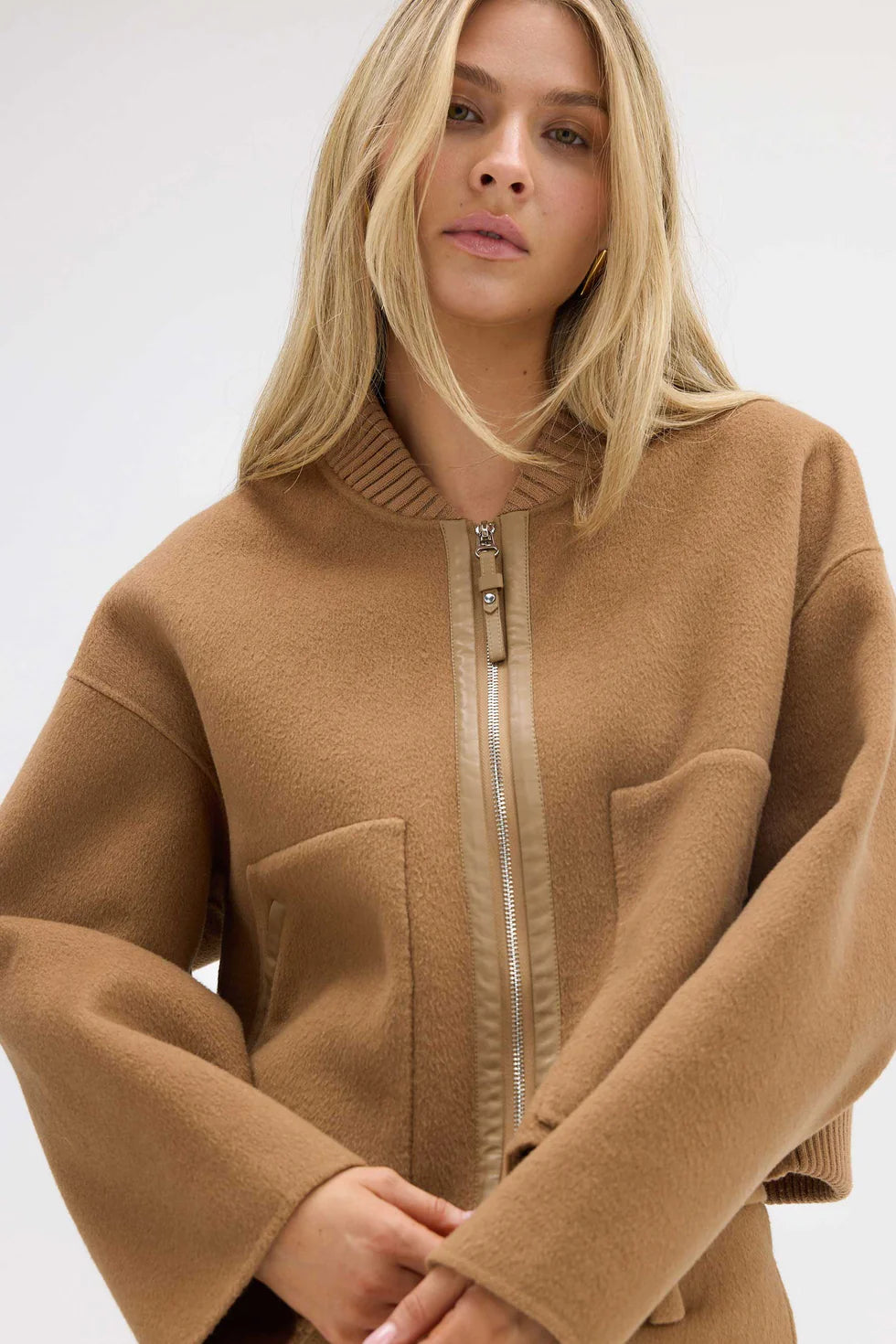 Bonnie Wool Bomber - Walnut