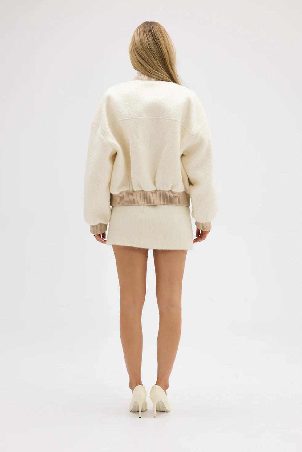 Alanna Boucle Bomber - Oatmeal