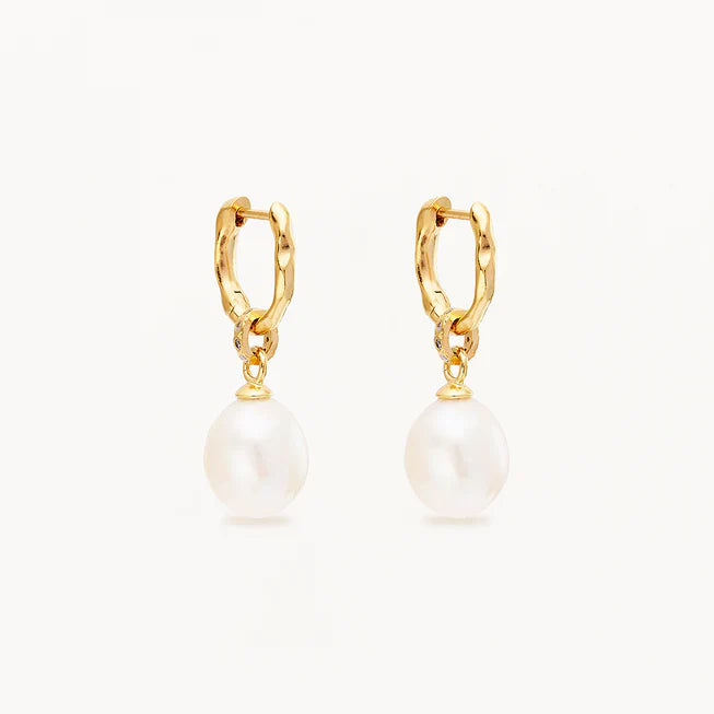 Embrace Stillness Pearl Hoops