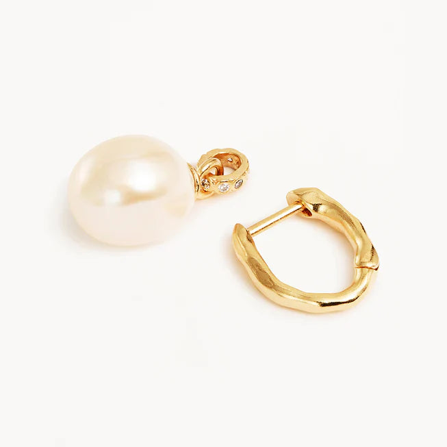 Embrace Stillness Pearl Hoops