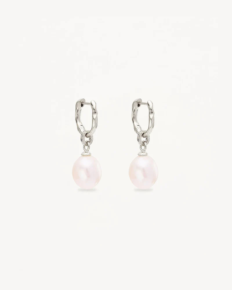Embrace Stillness Pearl Hoops