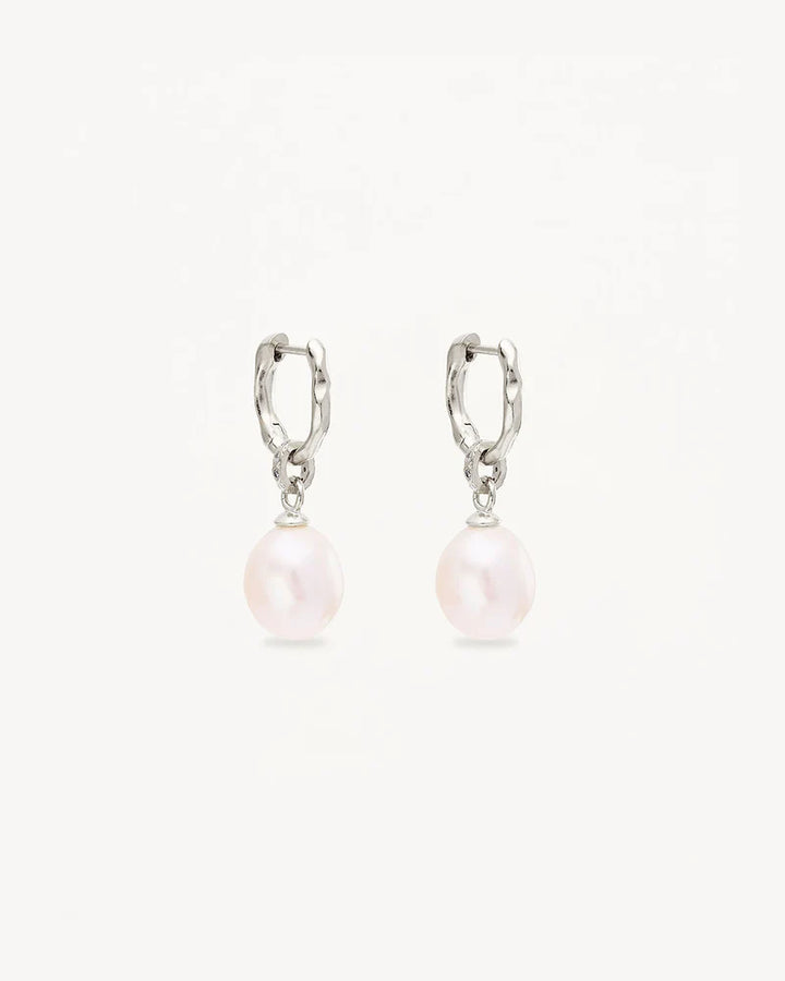 Embrace Stillness Pearl Hoops