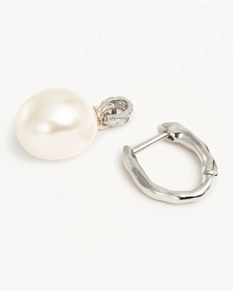 Embrace Stillness Pearl Hoops
