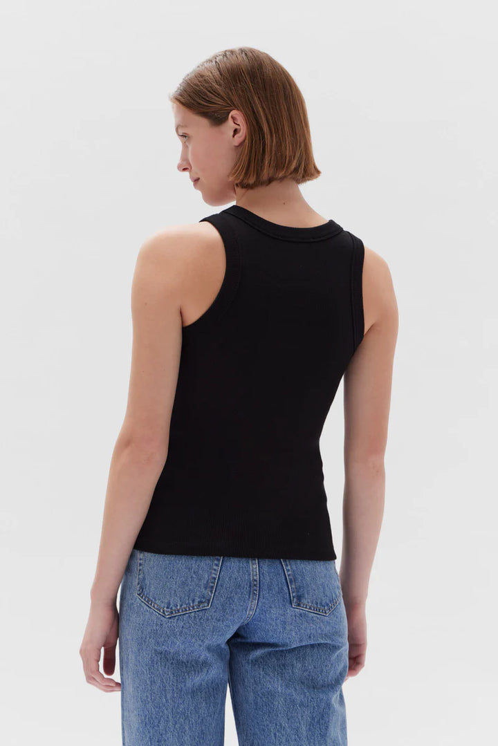 Miana Organic Rib Tank - True Black
