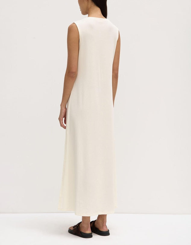 Kerrie Rib Jersey Maxi Dress - Cream