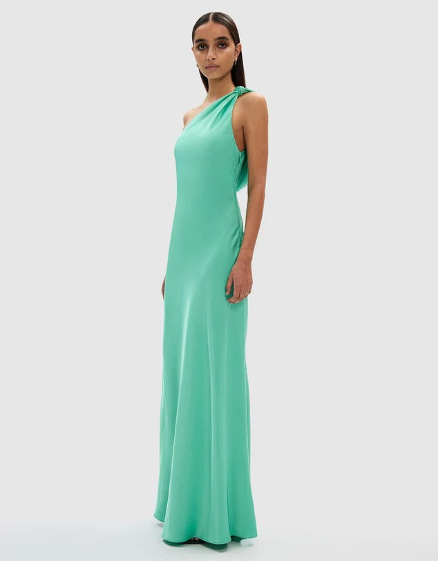 Julianna Satin Gown - Spearmint