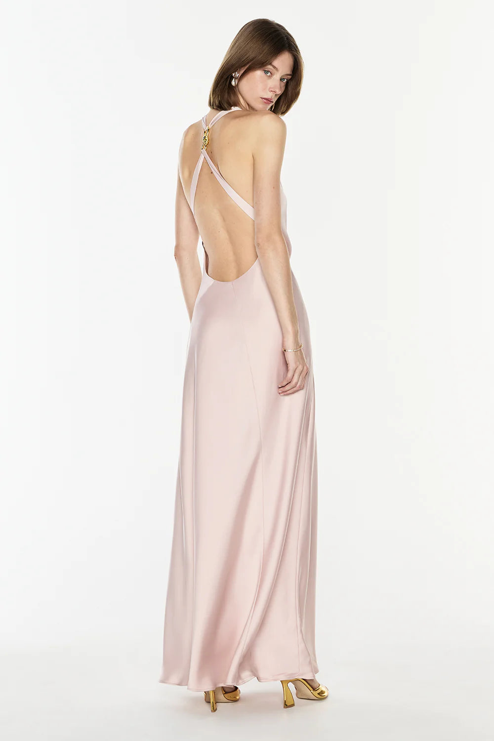 Charmed Cowl Sip Dress - Rose Pink