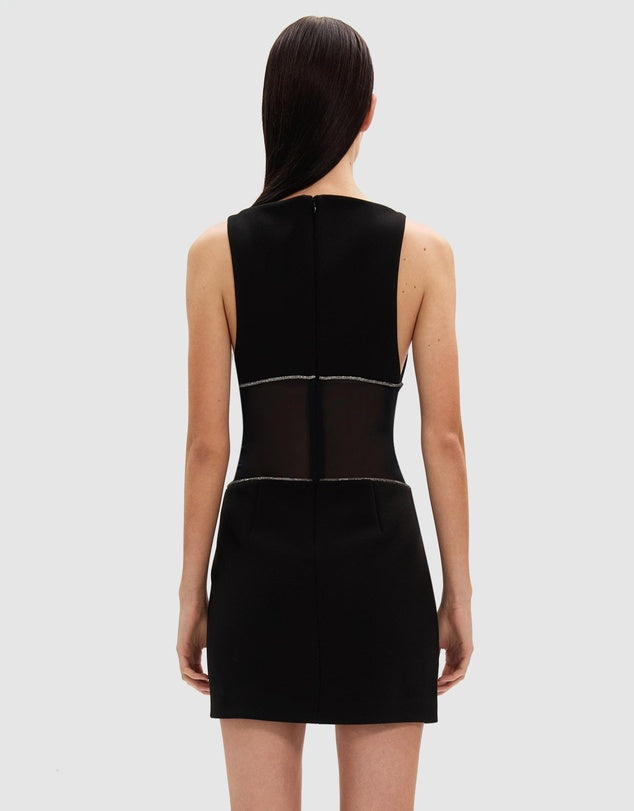 Jade Bonded Mini Dress - Black