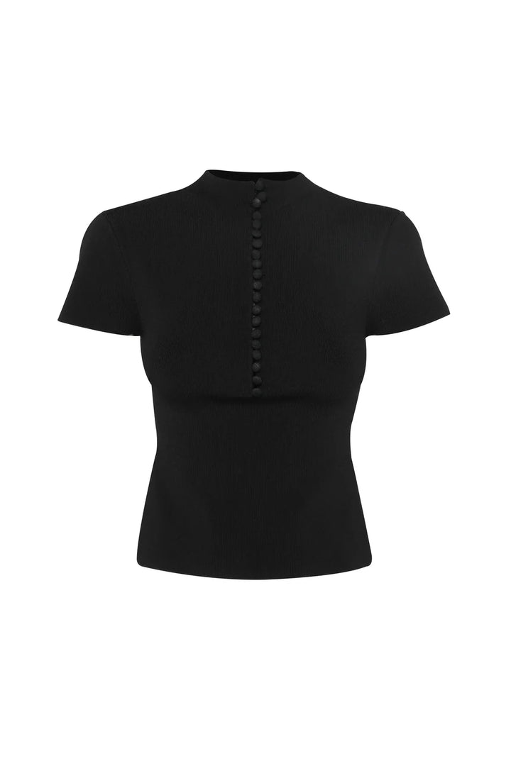 Mayfair Short Sleeve Top - Black