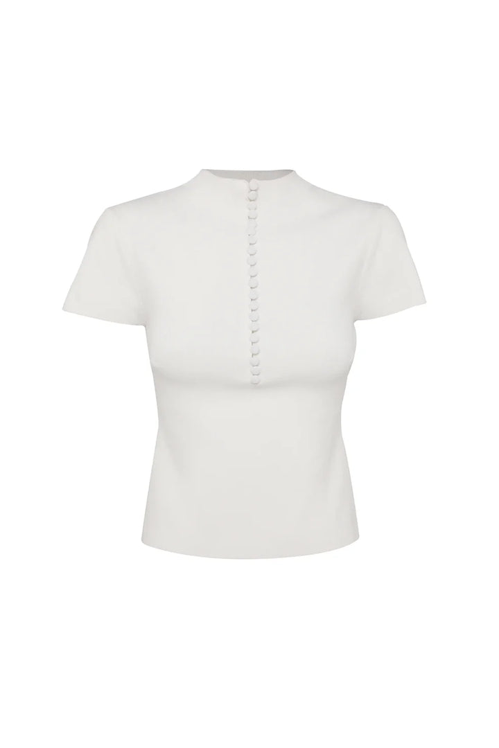 Mayfair Short Sleeve Top - White