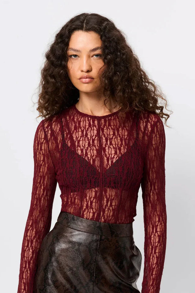 Close to You Top - Bordeaux