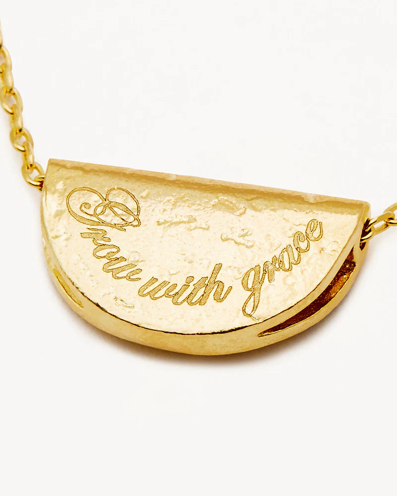 Lotus Birthstone Necklace - Blue Topaz / 18k Gold Vermeil