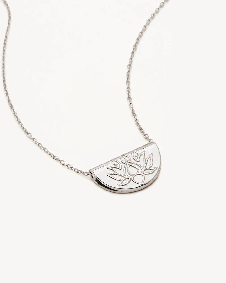 Lotus Short Necklace - Sterling Silver