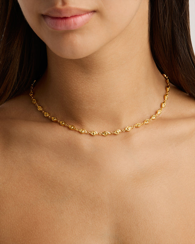 Lucky Eye Choker 18k Gold Vermeil
