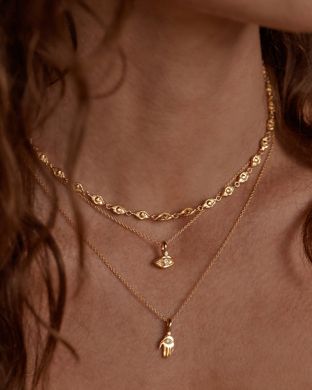 Lucky Eye Choker 18k Gold Vermeil
