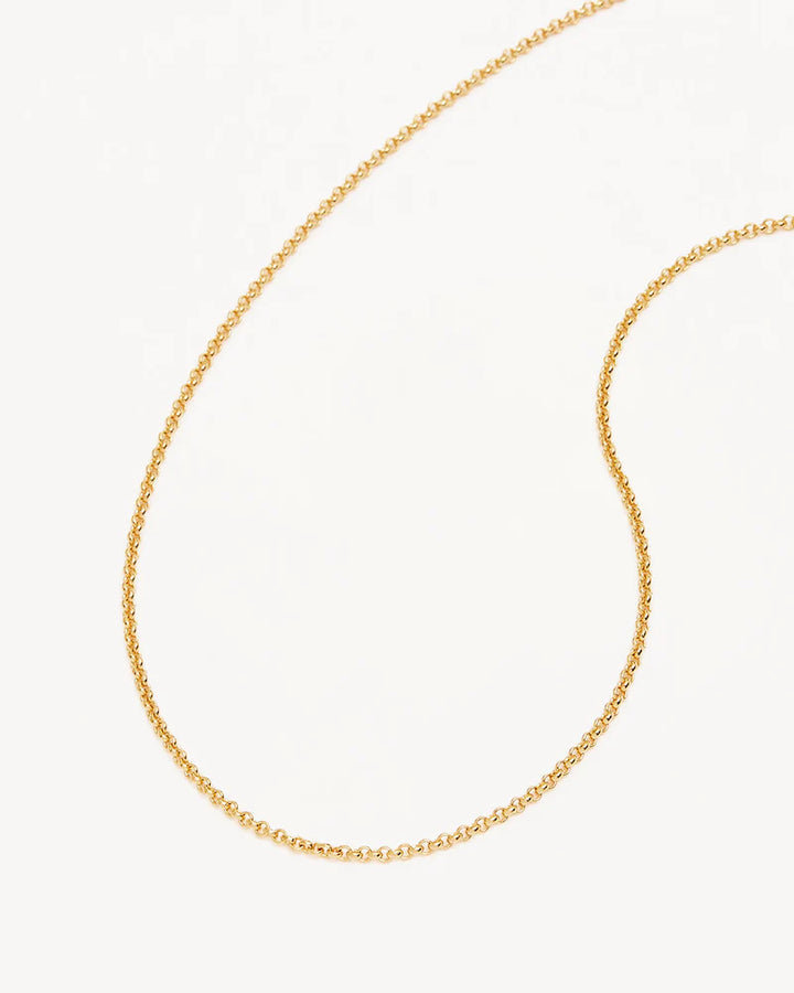19" 2mm Belcher Chain Necklace - 18k Gold Vermeil