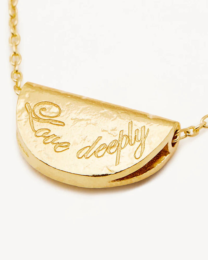 Lotus Necklace Moonstone - Gold