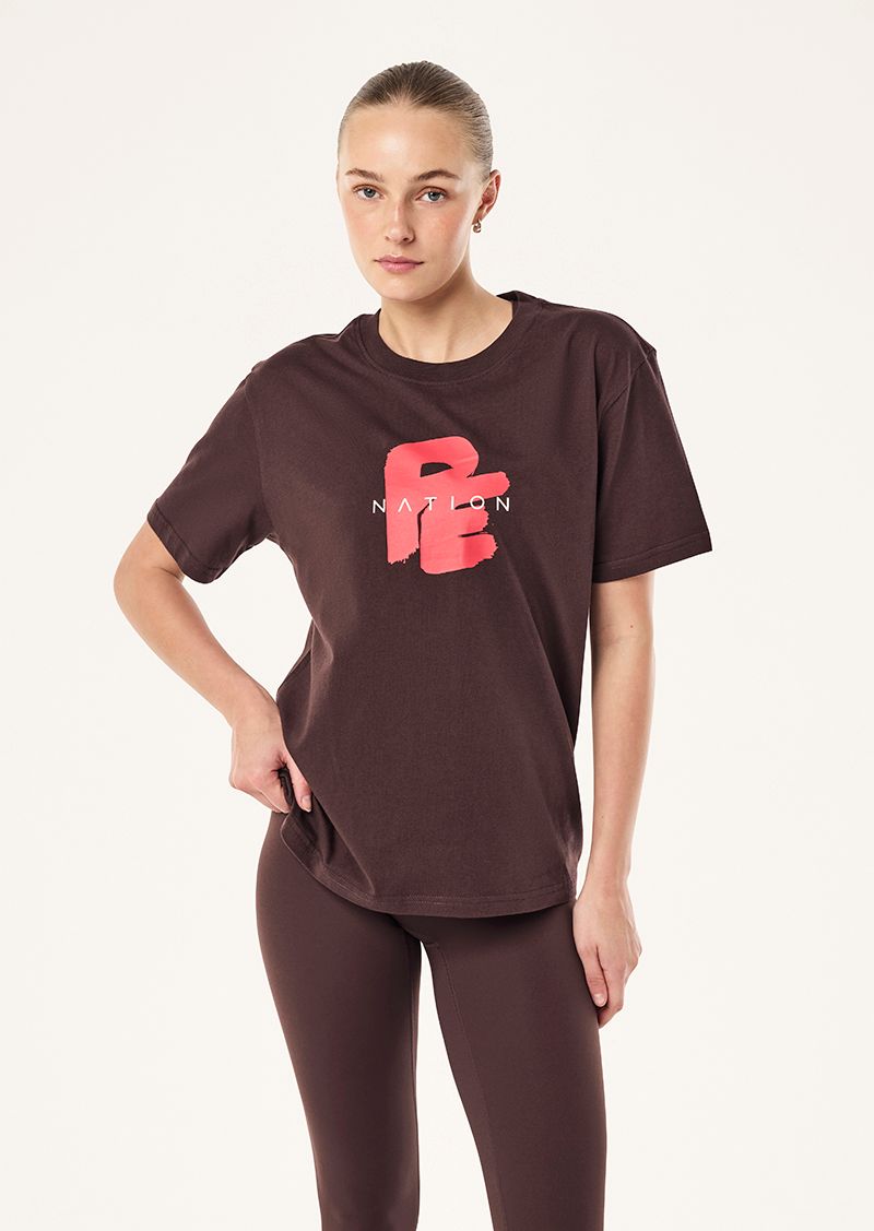 Tidal Relaxed Tee - Dark Plum