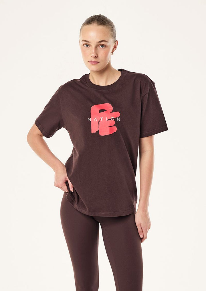 Tidal Relaxed Tee - Dark Plum