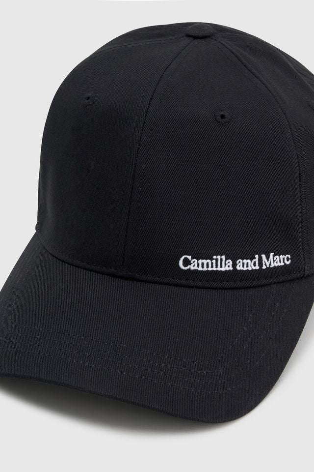 Thome Embroidered Cap - Black