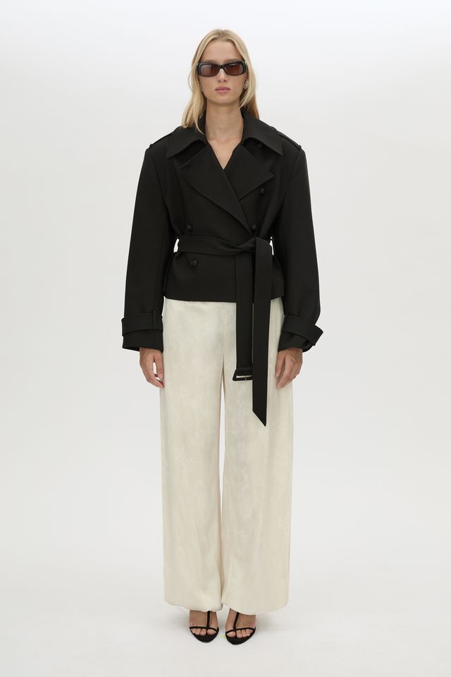 Asena Short Trench - Black