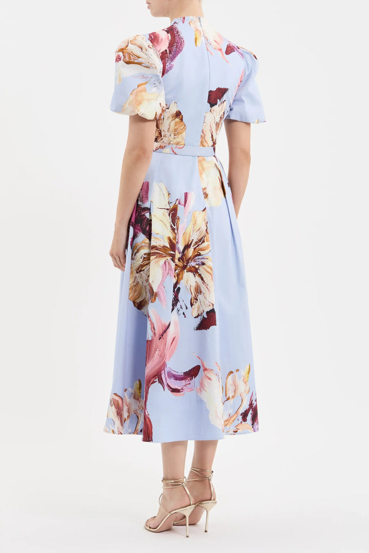 Fleur De Lis SS Midi Dress - Painted Floral