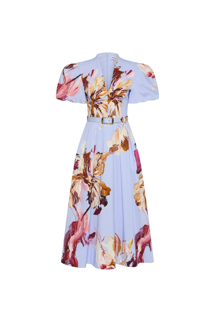 Fleur De Lis SS Midi Dress - Painted Floral