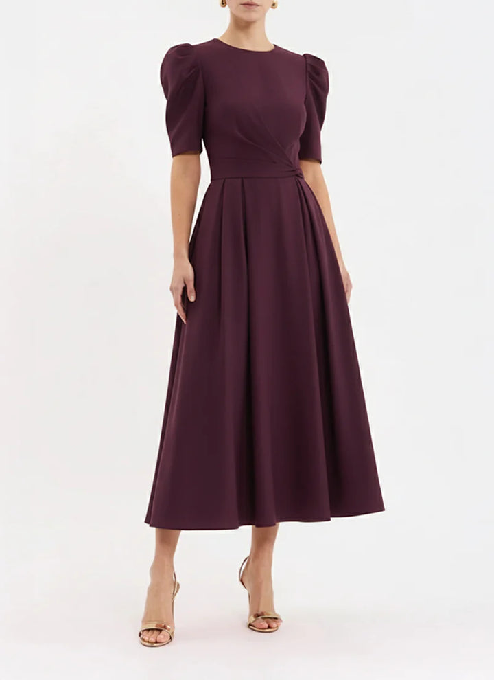 Syrah Midi Dress - Blackberry
