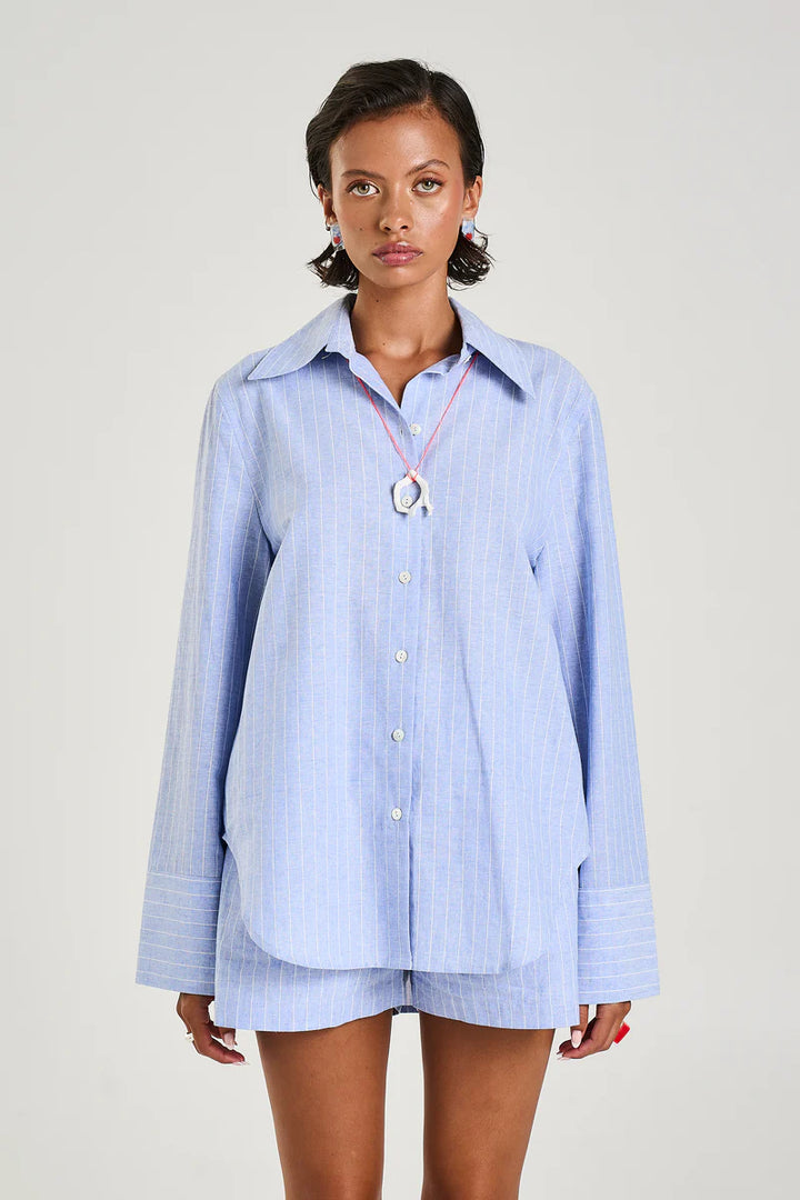 Cuff Shirt - Sea Stripe