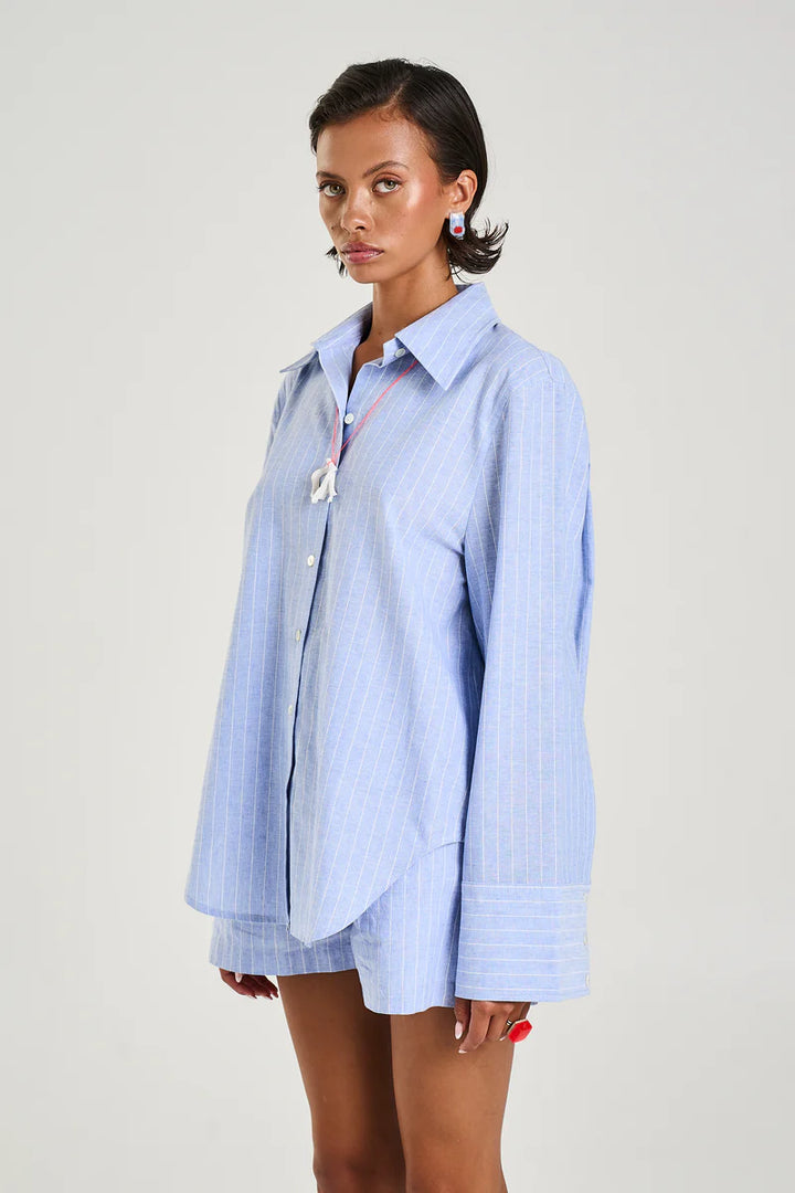 Cuff Shirt - Sea Stripe