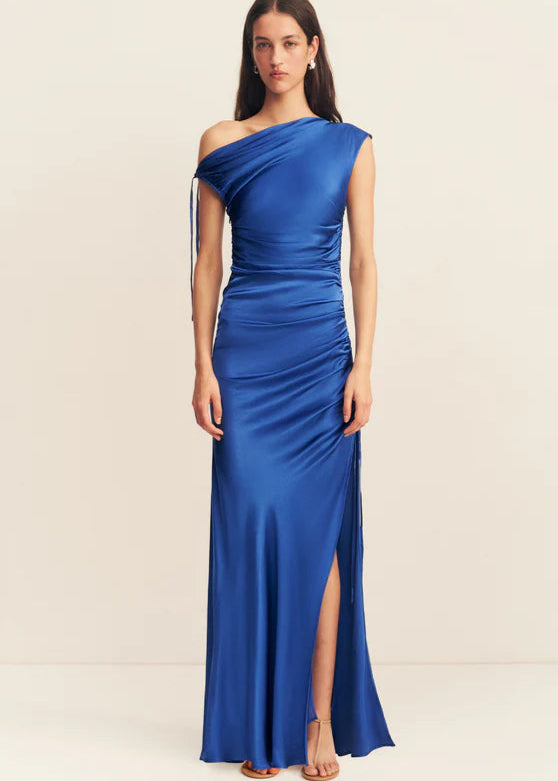 Tatum Gathered Maxi Dress - Ultramarine