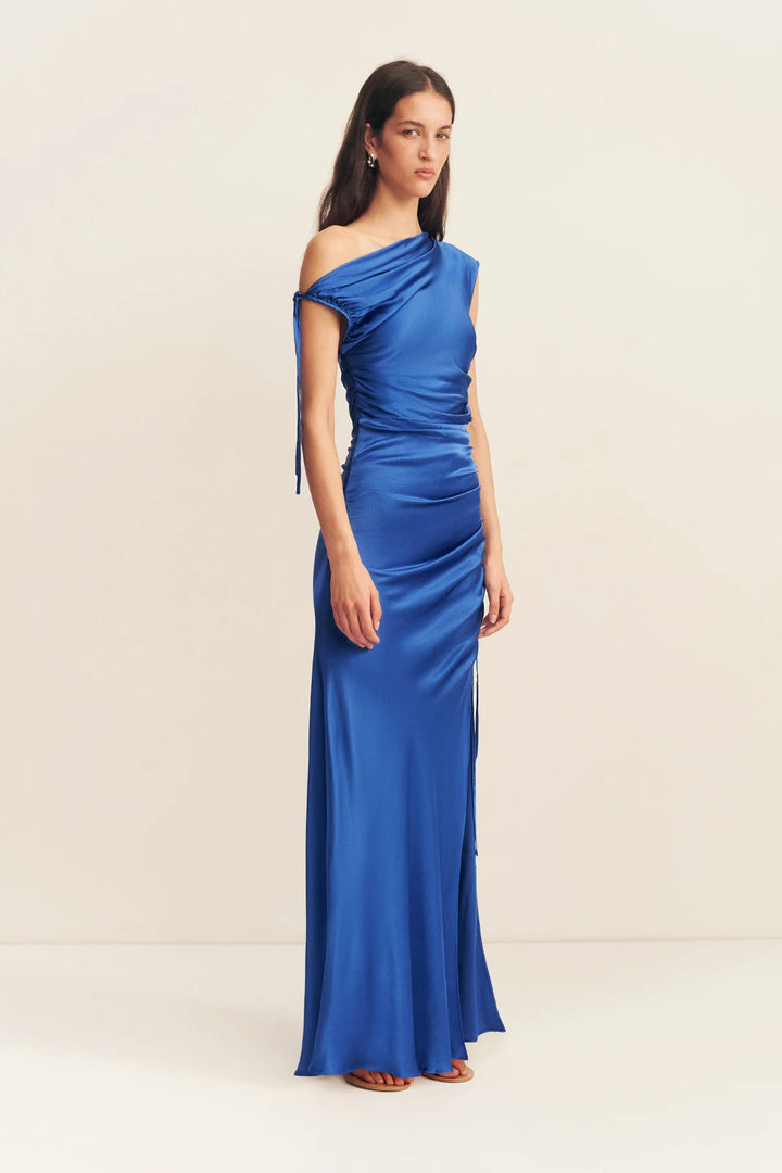 Tatum Gathered Maxi Dress - Ultramarine