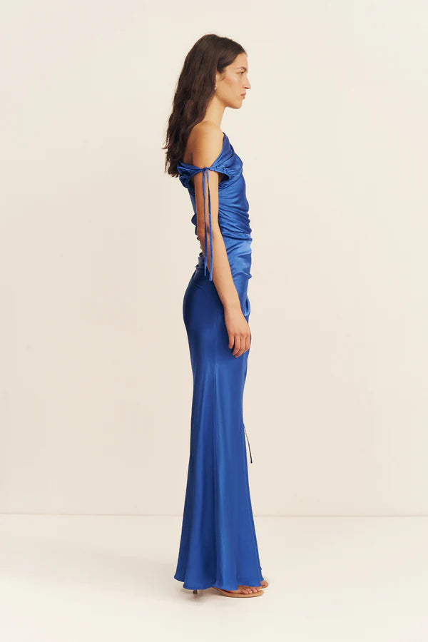 Tatum Gathered Maxi Dress - Ultramarine