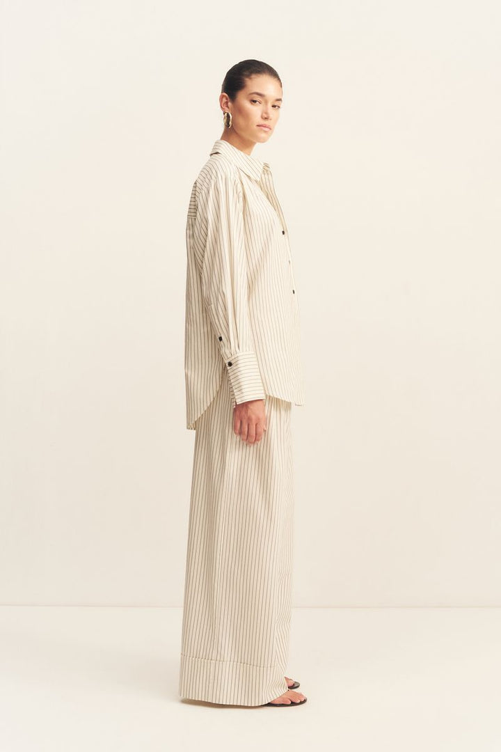 Hudson Shirt - Blanc Pinstripe