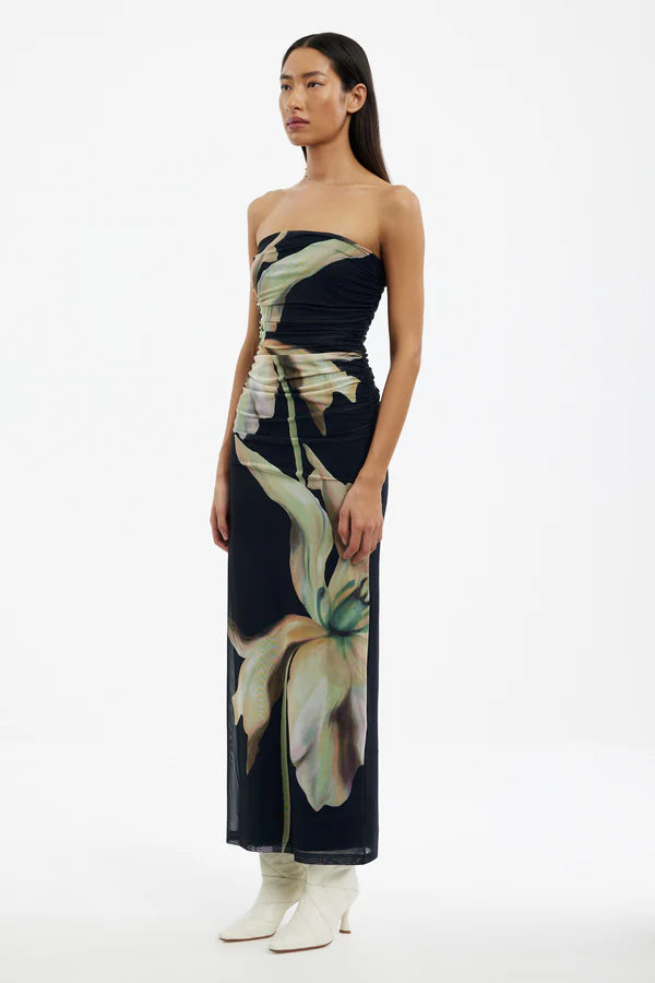Sura Strapless Dress - Midnight Lilium