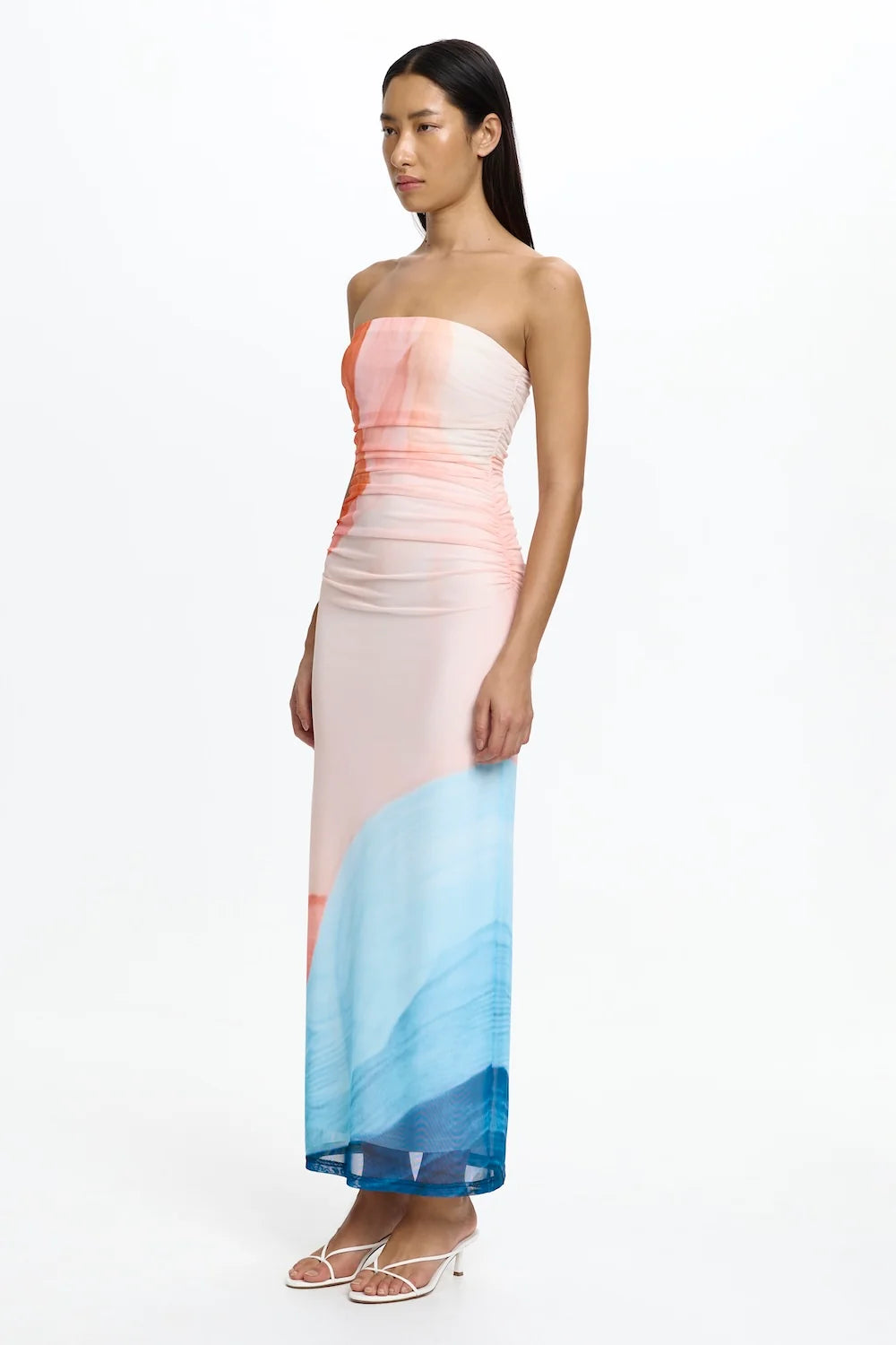 Sura Strapless Dress - Tidal Drift