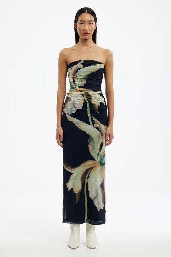 Sura Strapless Dress - Midnight Lilium