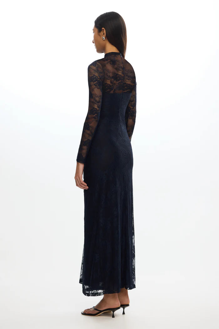 Nida Long Sleeve Dress - Sapphire