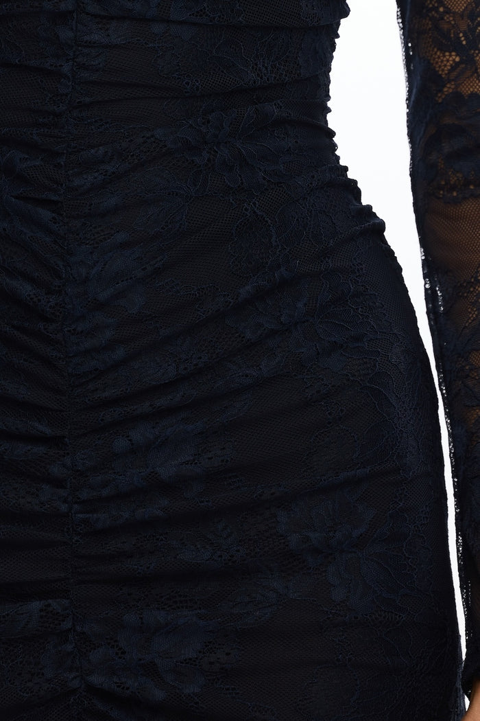 Nida Long Sleeve Dress - Sapphire