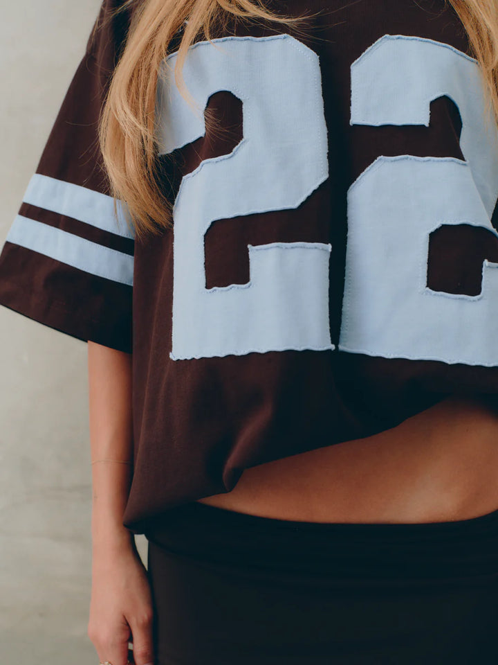 22 Motion Tee - Powder Blue/Espresso