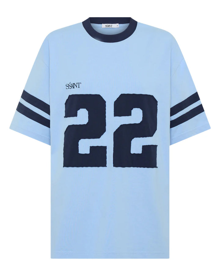22 Motion Tee - Powder Blue/Navy