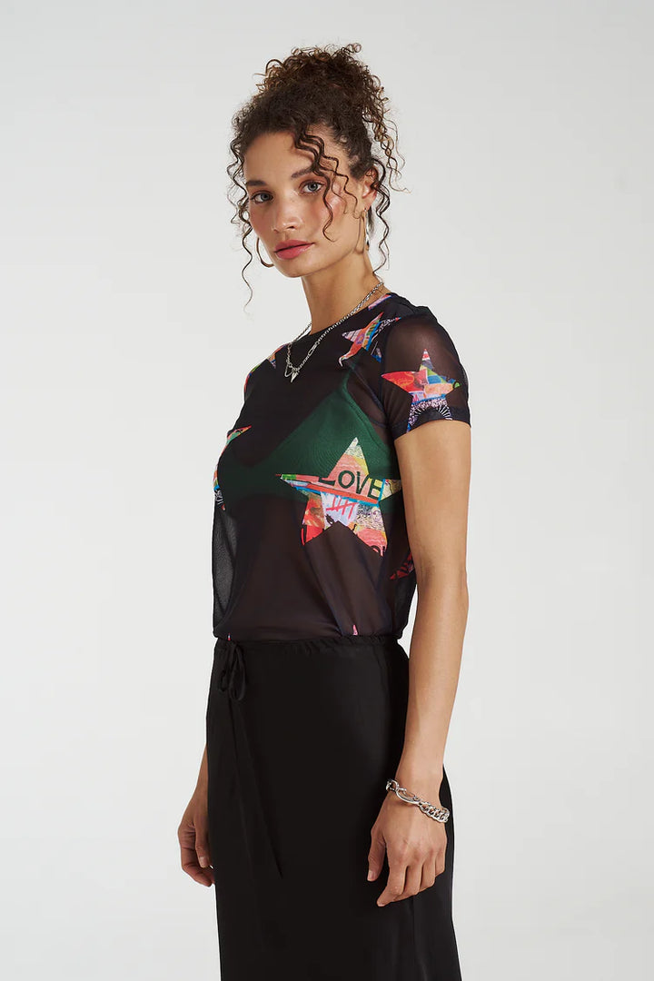 Mesh Tee - Star x Lovers Midnight