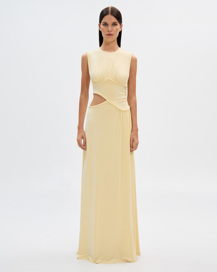 The Sierra Jersey Gown - Butter