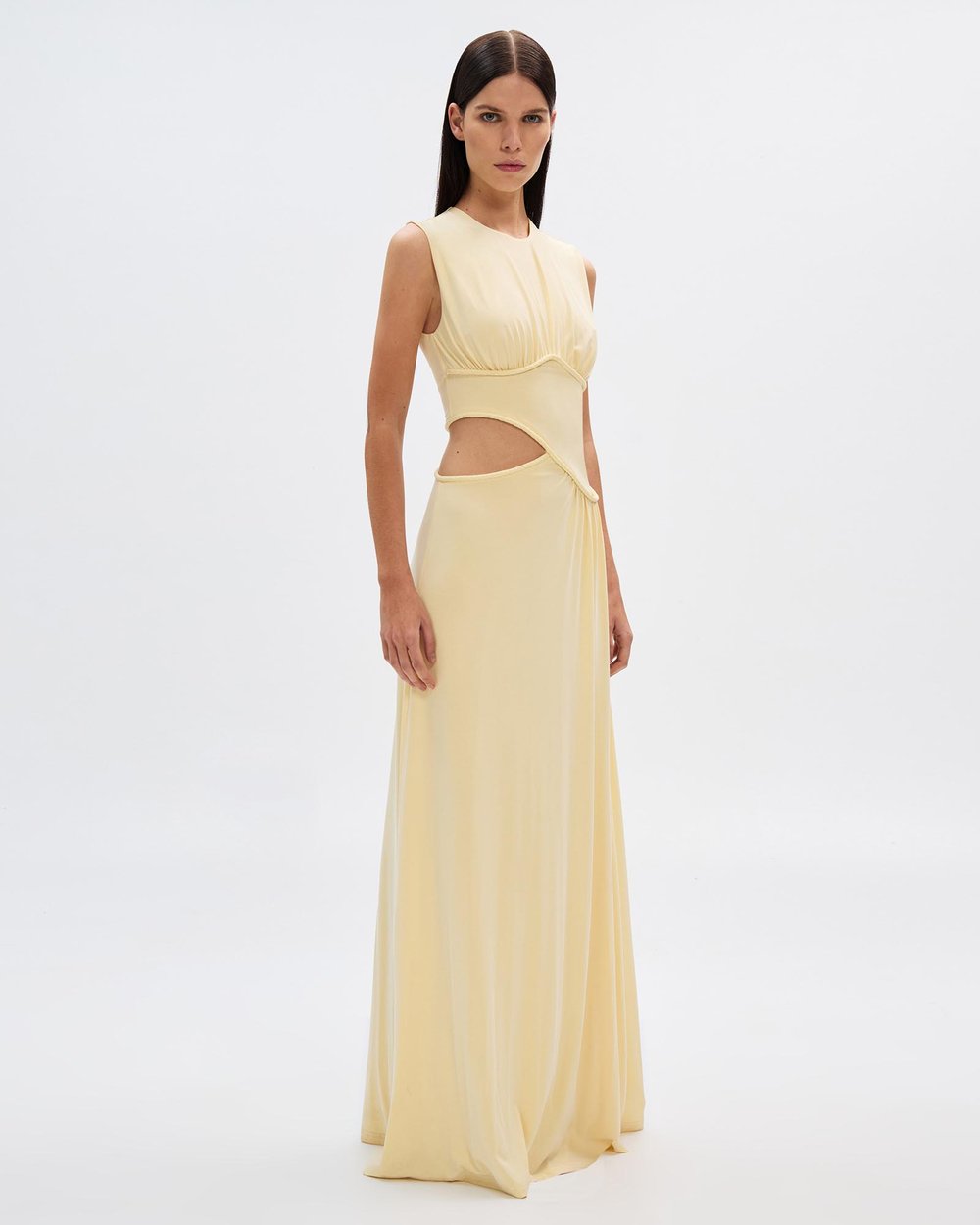 The Sierra Jersey Gown - Butter