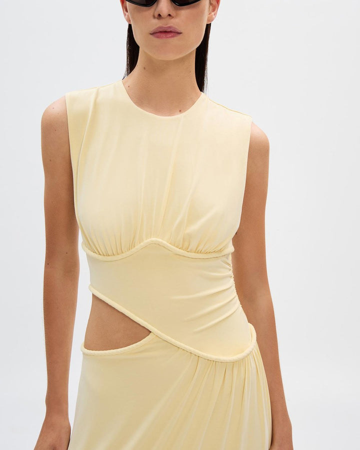The Sierra Jersey Gown - Butter