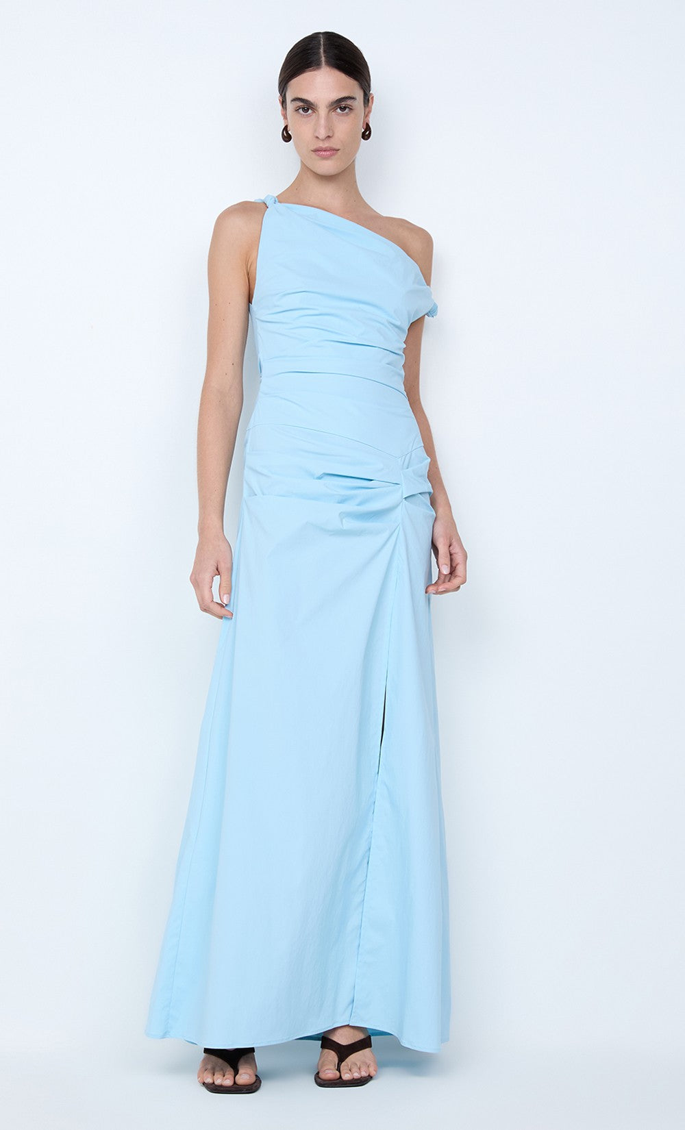 Lyana Asym Maxi Dress- Sky Blue